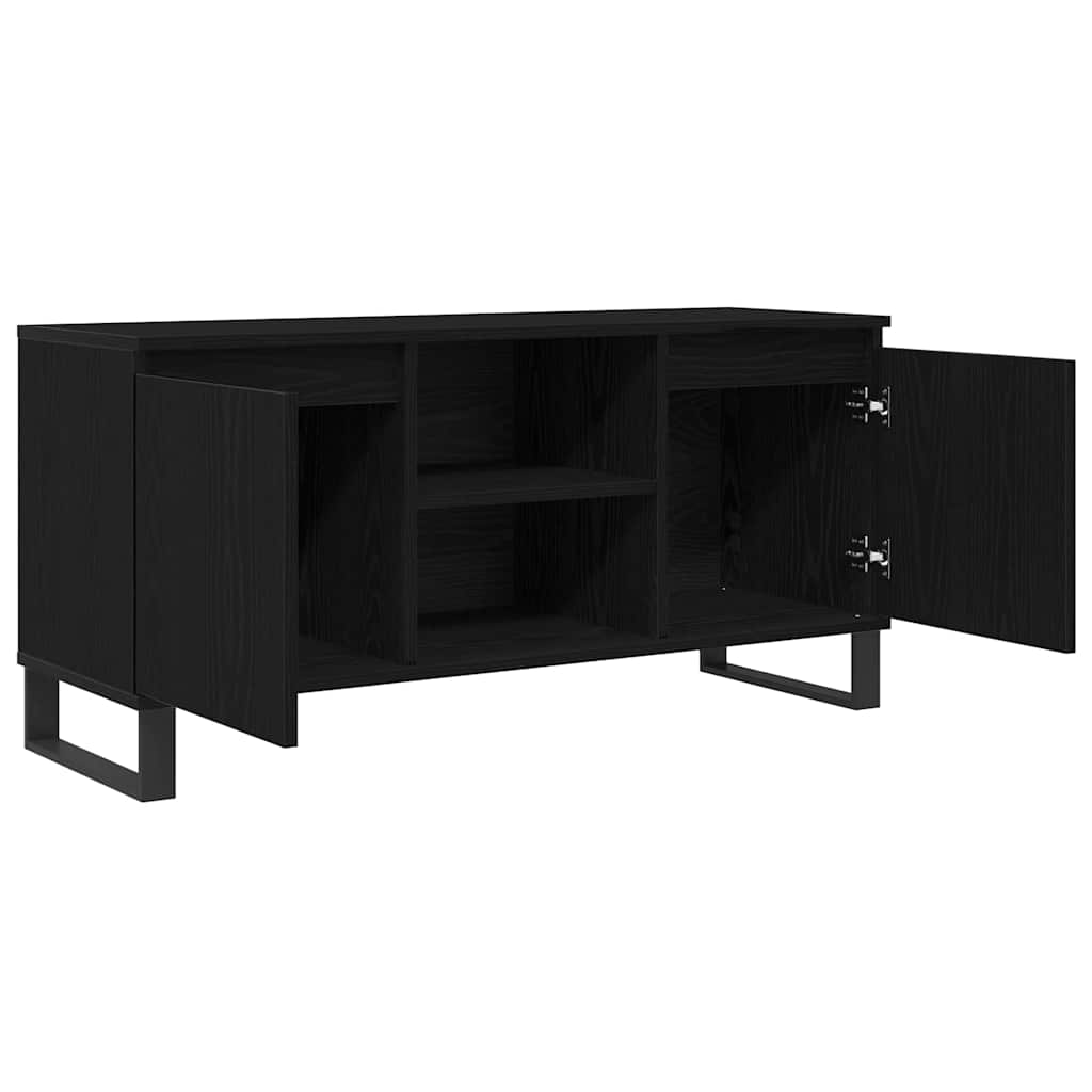 TV-Schränk 104 x 35 x 50 cm Schwarz Eichen-Optik Holzwerkstoff