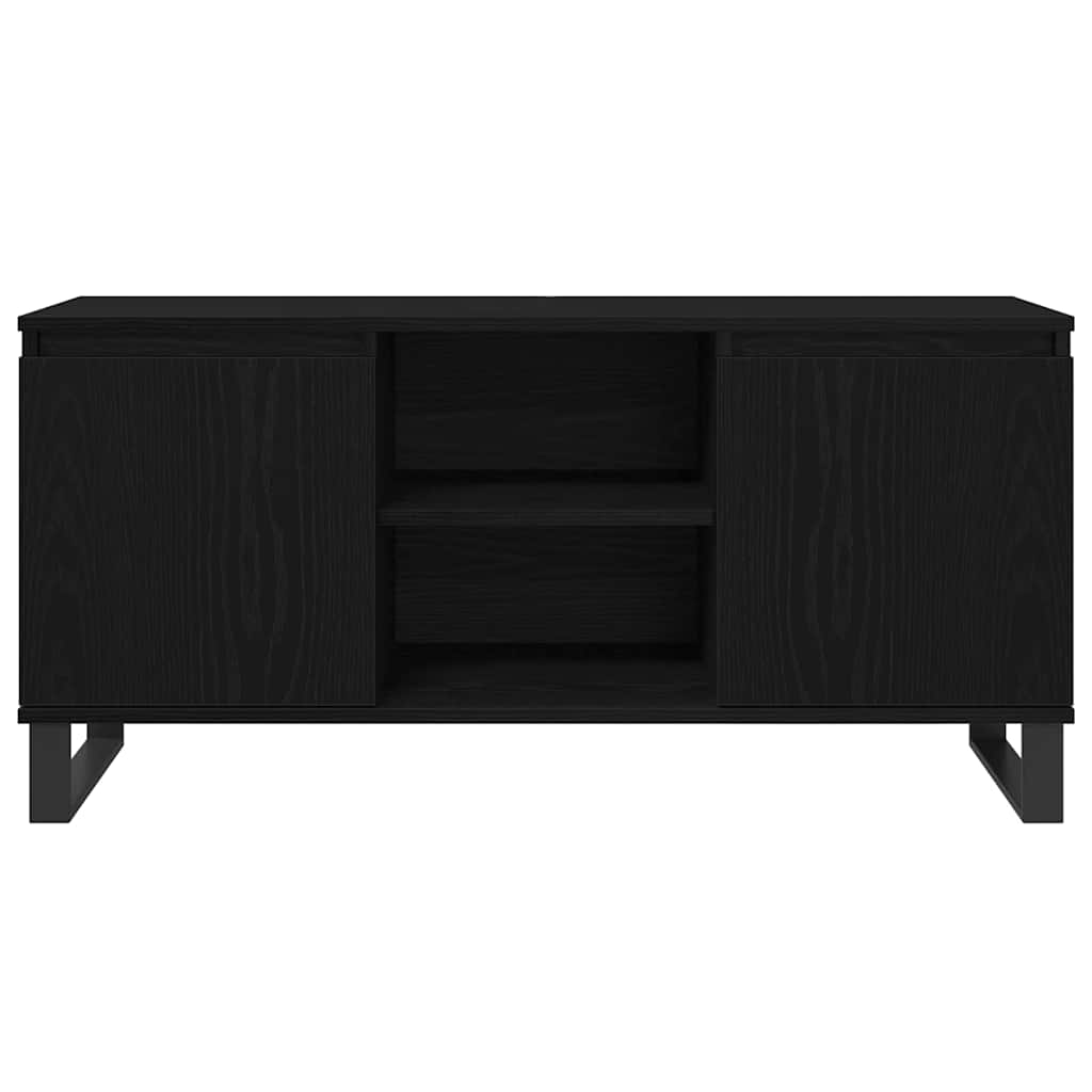 TV-Schränk 104 x 35 x 50 cm Schwarz Eichen-Optik Holzwerkstoff