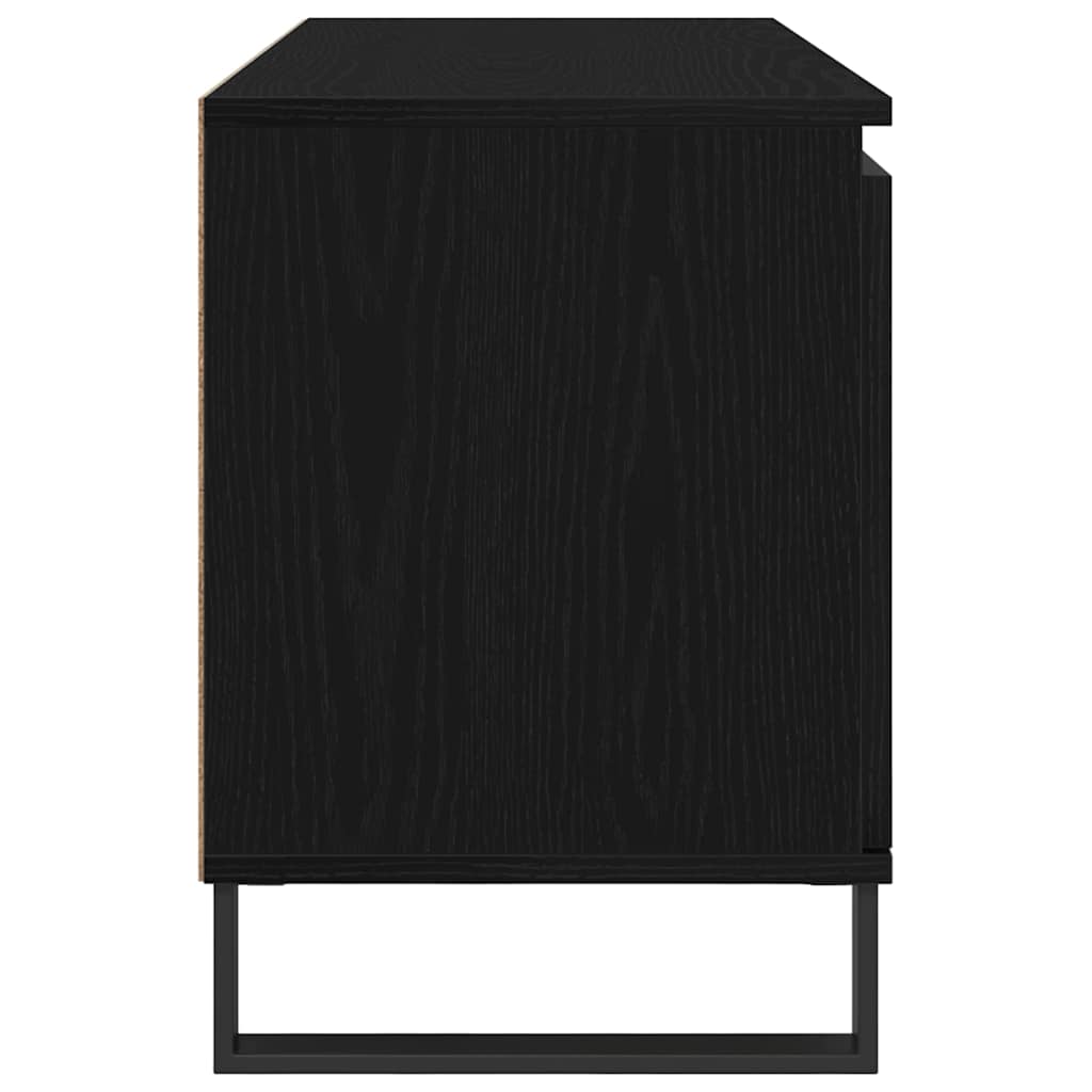 TV-Schränk 104 x 35 x 50 cm Schwarz Eichen-Optik Holzwerkstoff