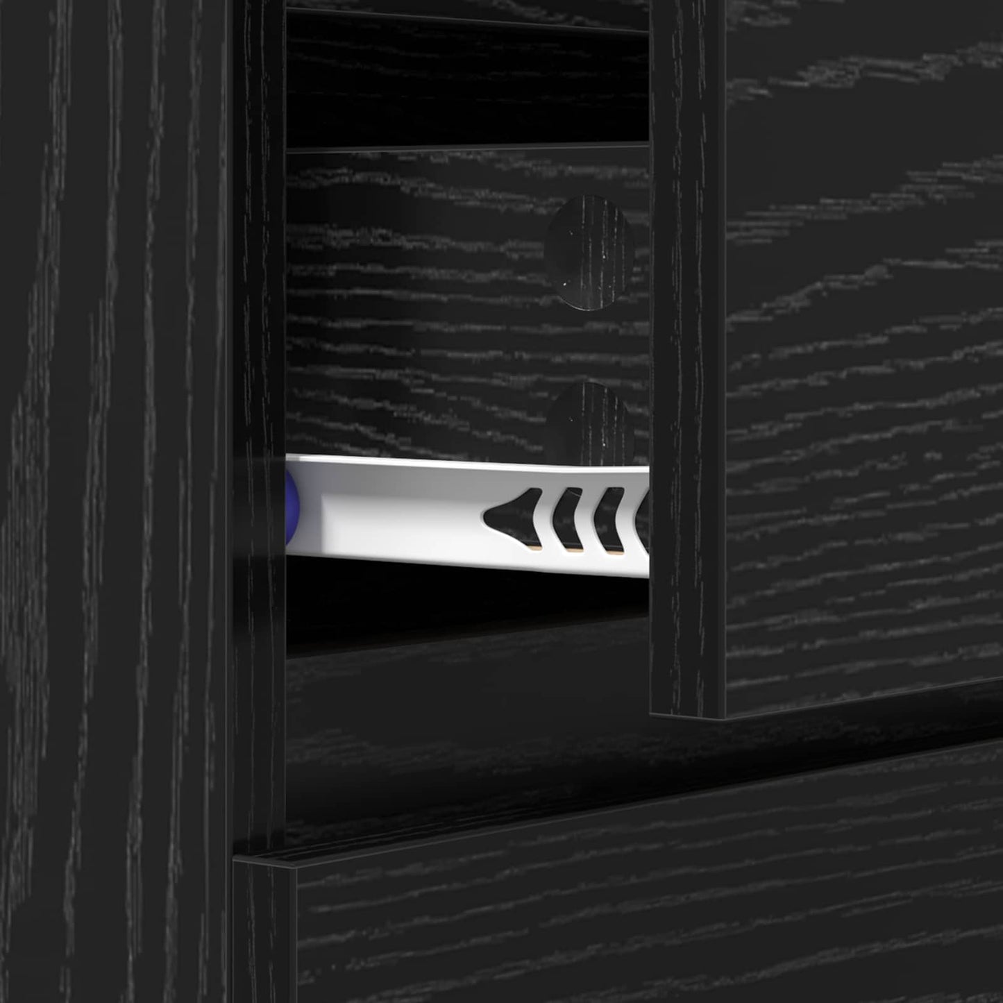 Sideboard Schwarz Eichen-Optik 60 x 35 x 70 cm Holzwerkstoff