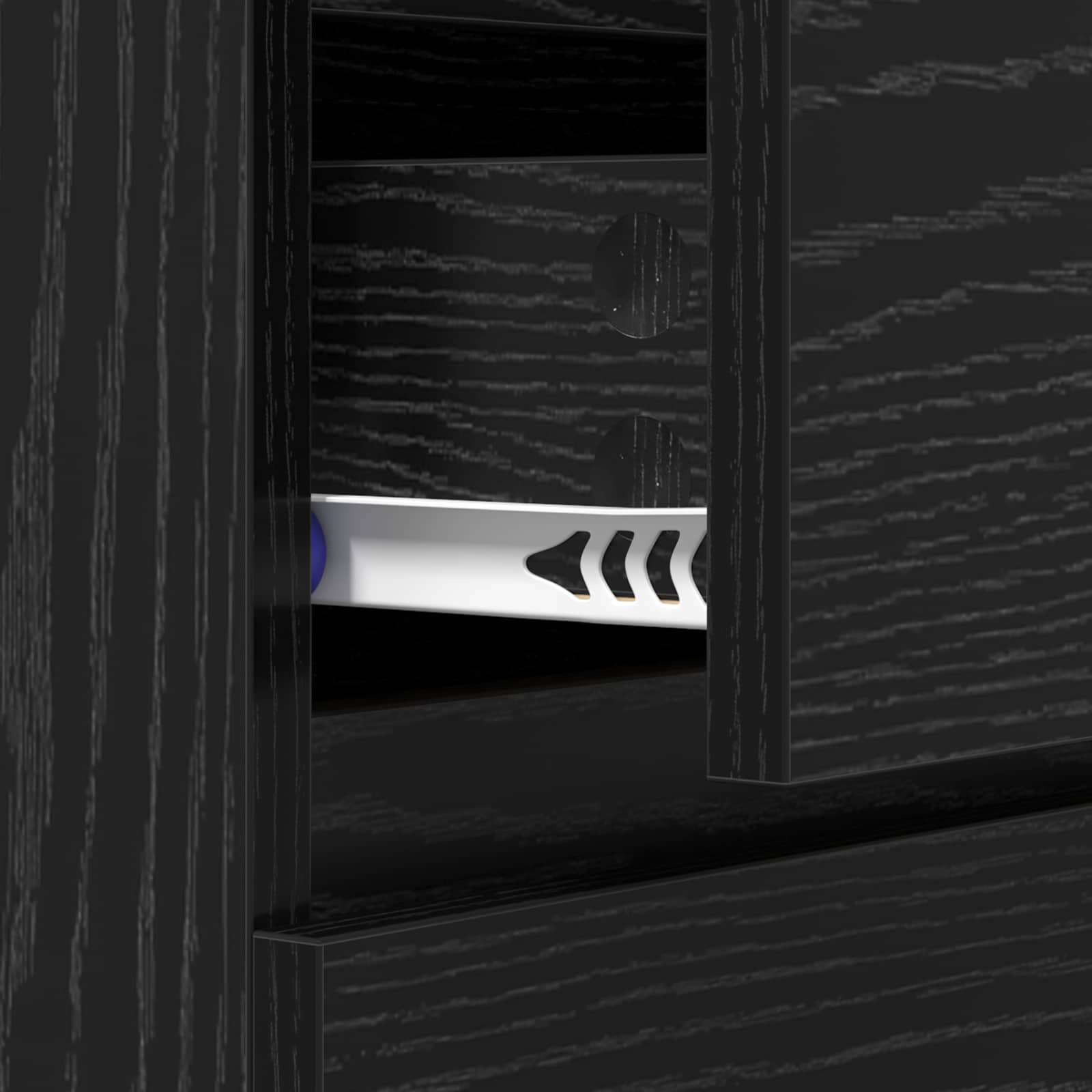 Sideboard Schwarz Eichen-Optik 60 x 35 x 70 cm Holzwerkstoff