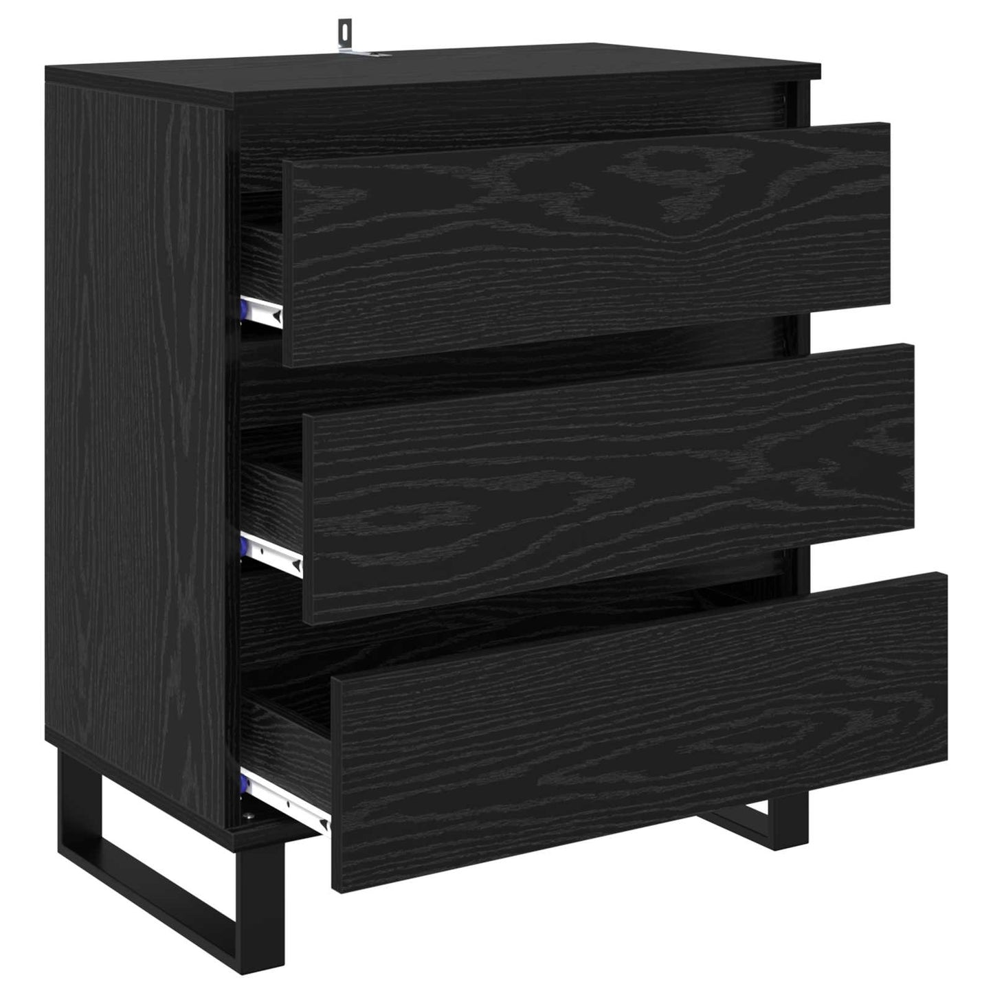 Sideboard Schwarz Eichen-Optik 60 x 35 x 70 cm Holzwerkstoff