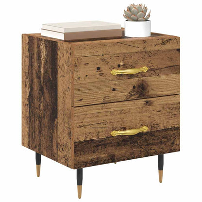 Nachttisch 2 Stk. Altholz 40 x 35 x 47,5 cm Holzwerkstoff