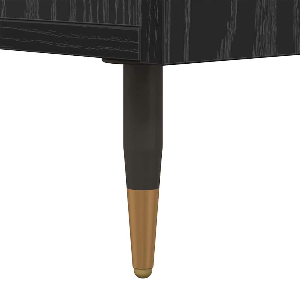 Nachttisch 2 Stk. Schwarz Eichen-Optik 40 x 35 x 47,5 cm