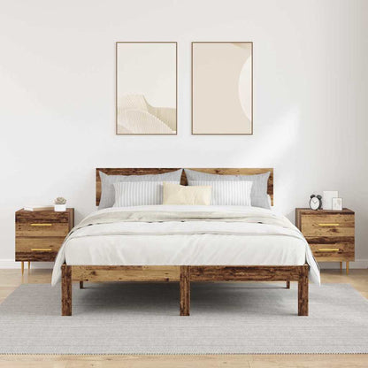 Nachttisch 2 Stk. Altholz 40 x 35 x 47,5 cm Holzwerkstoff