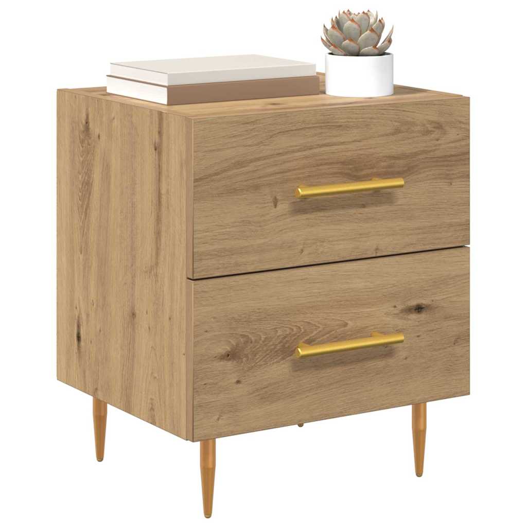 Nachttisch 2 Stk. Artisan-Eiche 40 x 35 x 47,5 cm Holzwerkstoff