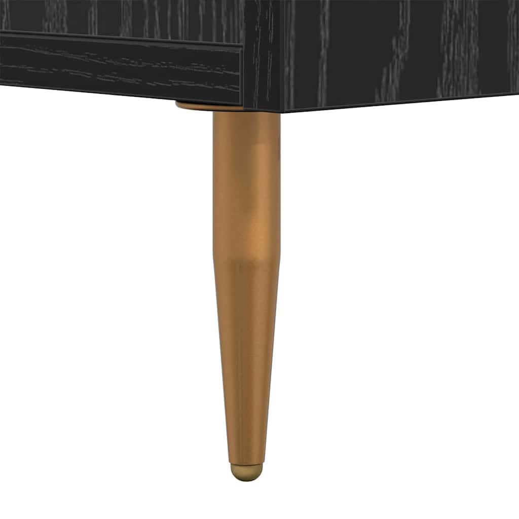 Nachttisch Schwarz Eichen-Optik 40 x 35 x 47,5 cm Holzwerkstoff