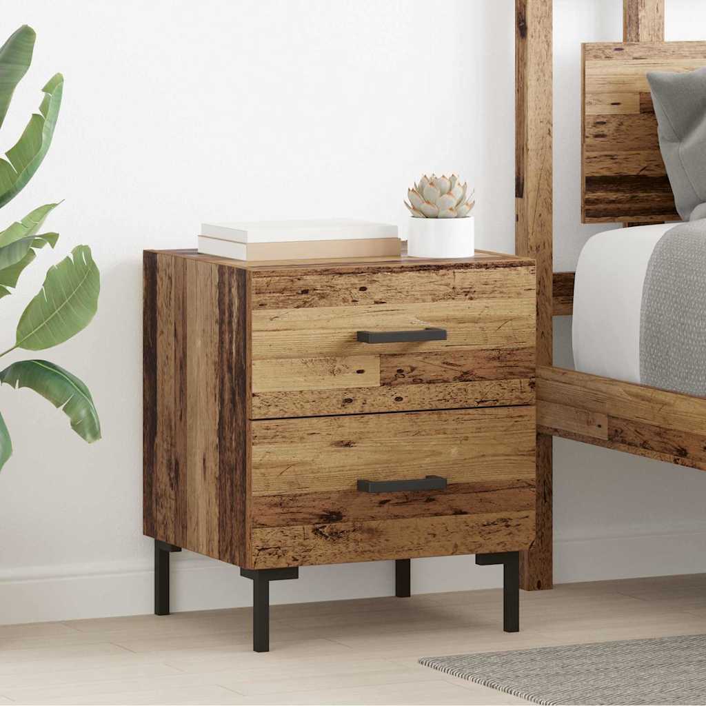 Nachttisch 2 stk. Altholz 40 x 35 x 47,5 cm Holzwerkstoff