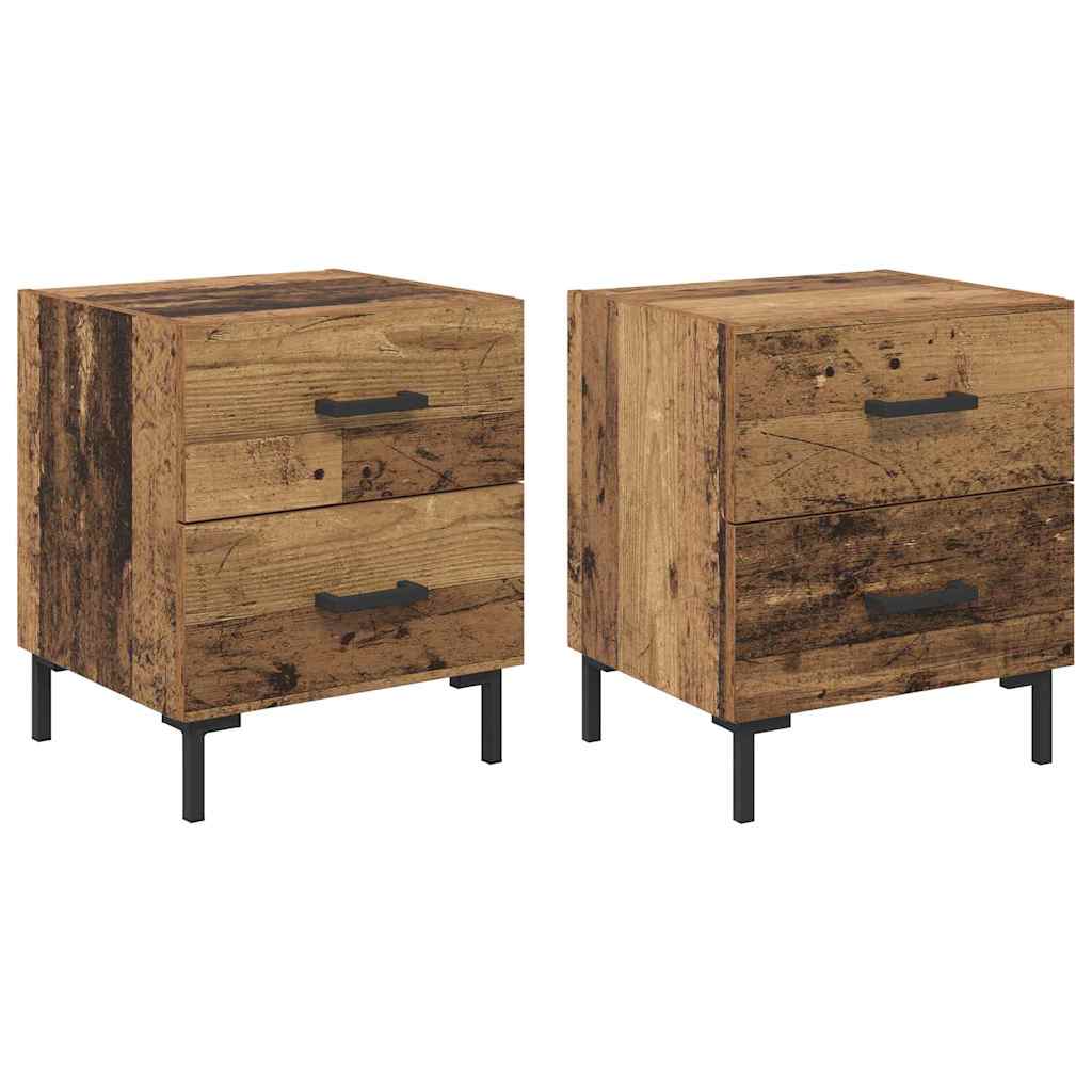 Nachttisch 2 stk. Altholz 40 x 35 x 47,5 cm Holzwerkstoff