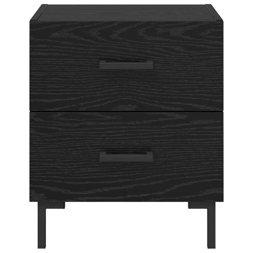 Nachttisch Schwarz Eichen-Optik 40 x 35 x 47,5 cm Holzwerkstoff