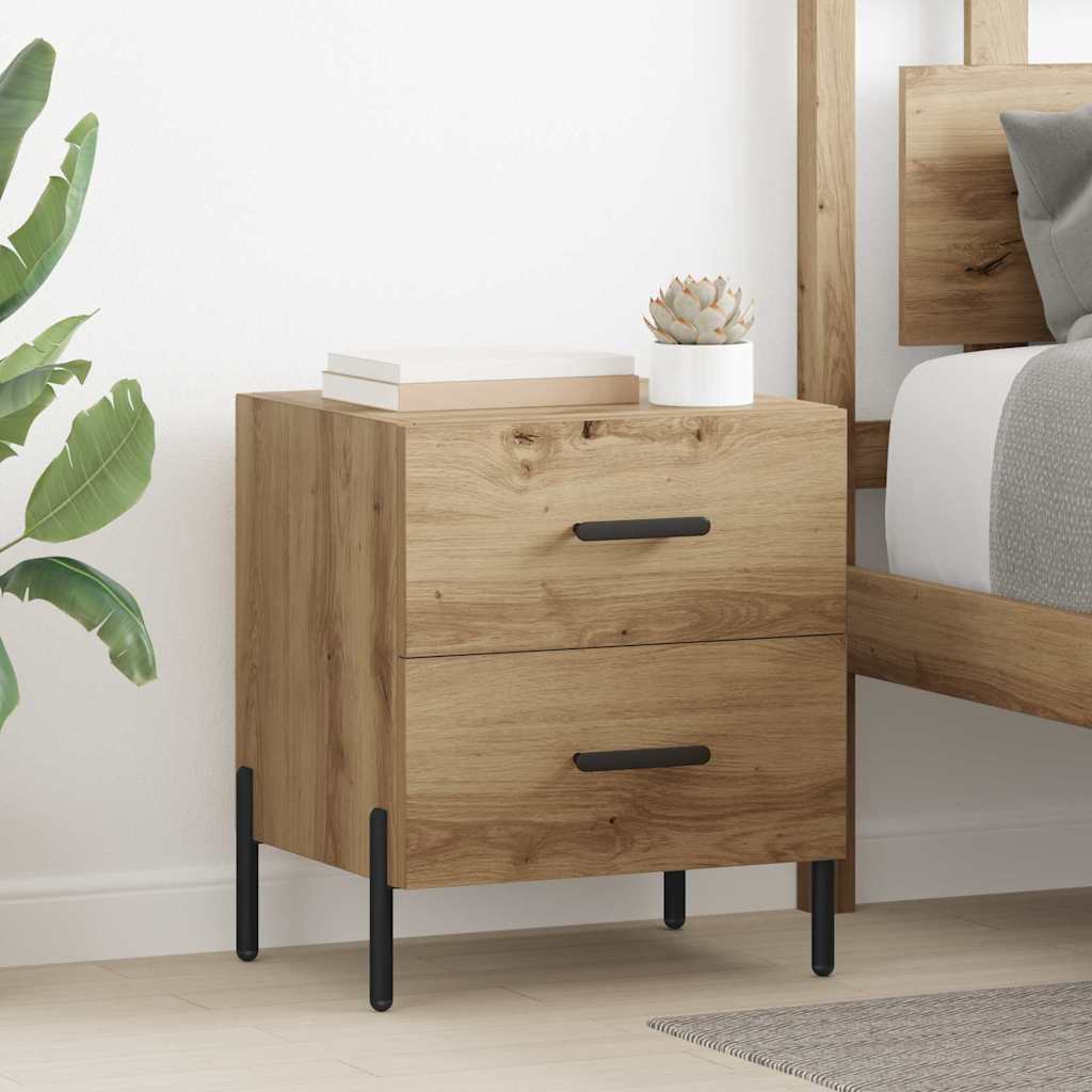 Nachttisch 2 Stk. Artisan-Eiche 40 x 35 x 47,5 cm Holzwerkstoff