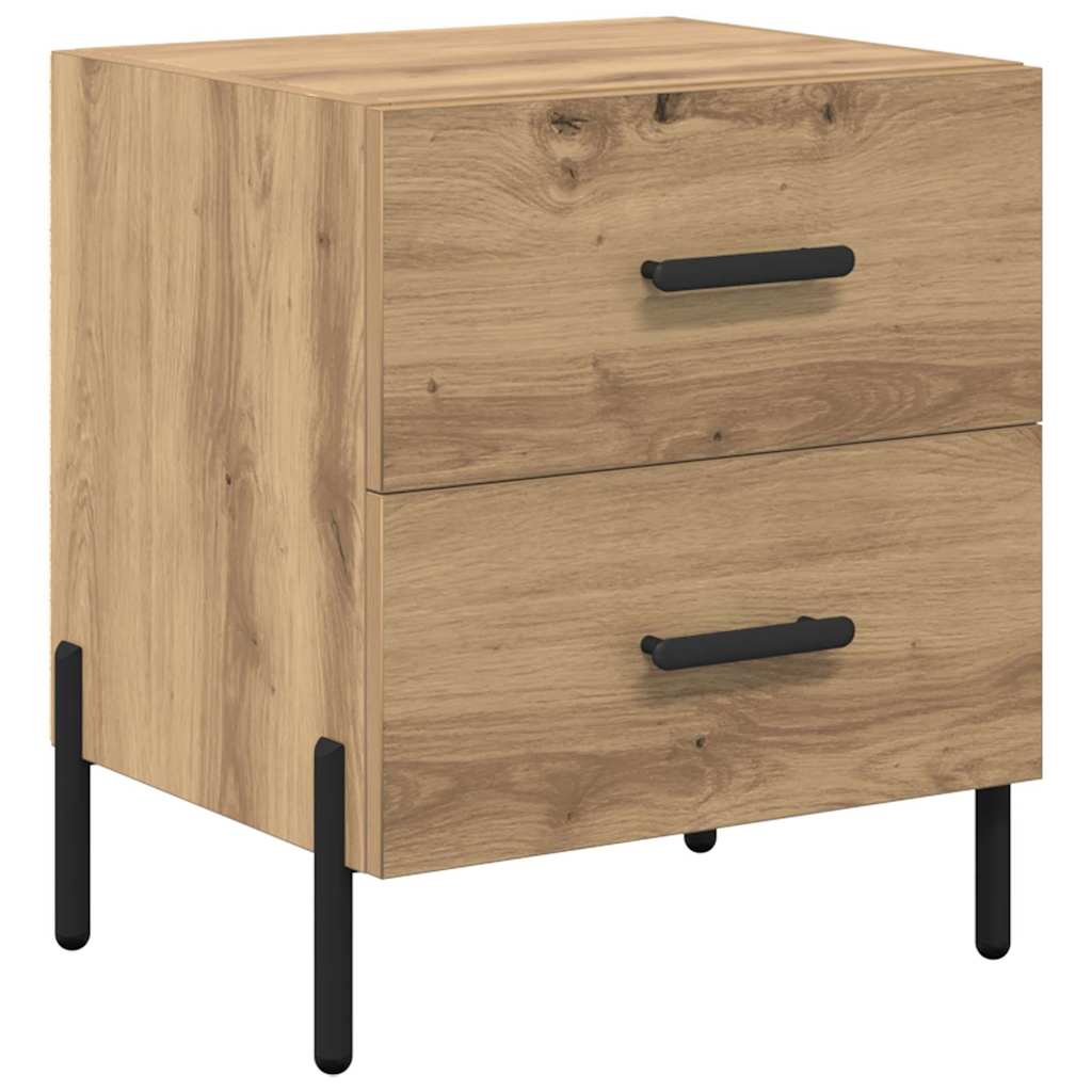 Nachttisch 2 Stk. Artisan-Eiche 40 x 35 x 47,5 cm Holzwerkstoff