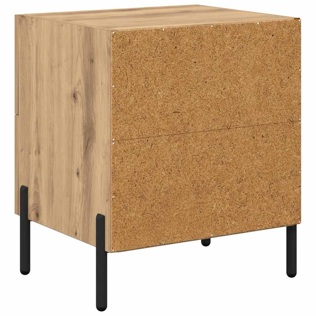 Nachttisch 2 Stk. Artisan-Eiche 40 x 35 x 47,5 cm Holzwerkstoff