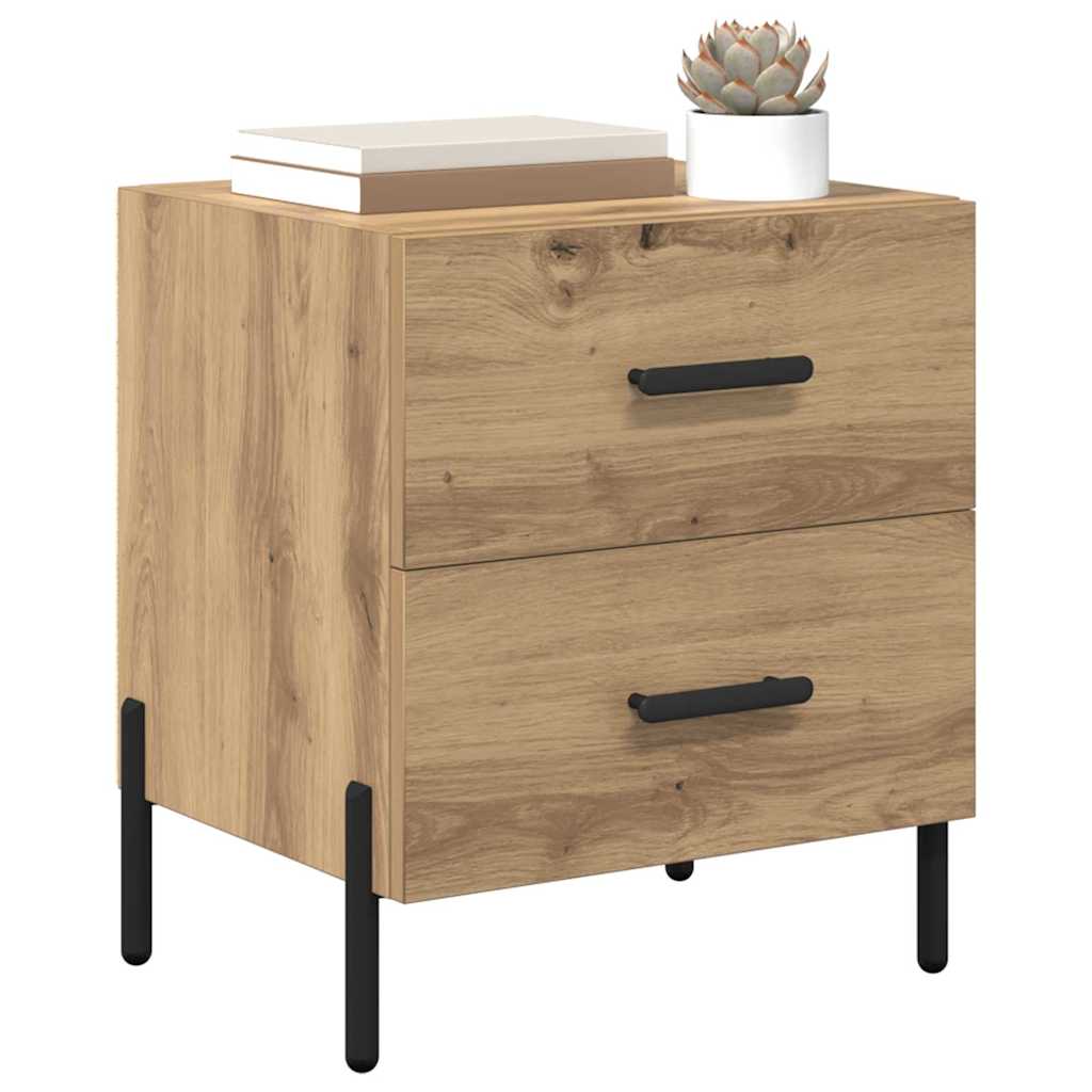 Nachttisch 2 Stk. Artisan-Eiche 40 x 35 x 47,5 cm Holzwerkstoff