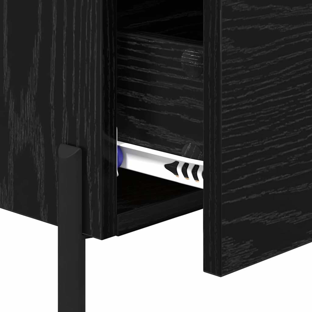 Nachttisch 2 Stk. Schwarz Eichen-Optik 40 x 35 x 47,5 cm