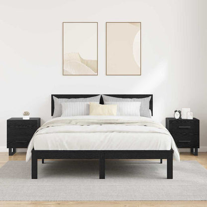Nachttisch 2 stk. Schwarz Eichen-Optik 40 x 35 x 47,5 cm