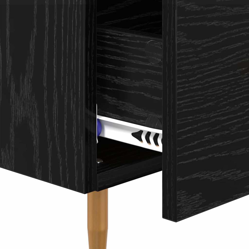 Nachttisch 2 Stk. Schwarz 40 x 35 x 47,5 cm Holzwerkstoff