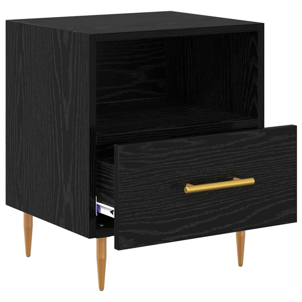 Nachttisch 2 Stk. Schwarz 40 x 35 x 47,5 cm Holzwerkstoff