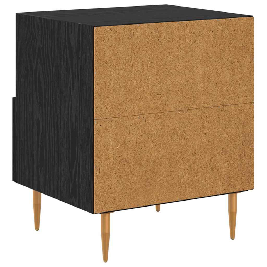 Nachttisch 2 Stk. Schwarz 40 x 35 x 47,5 cm Holzwerkstoff