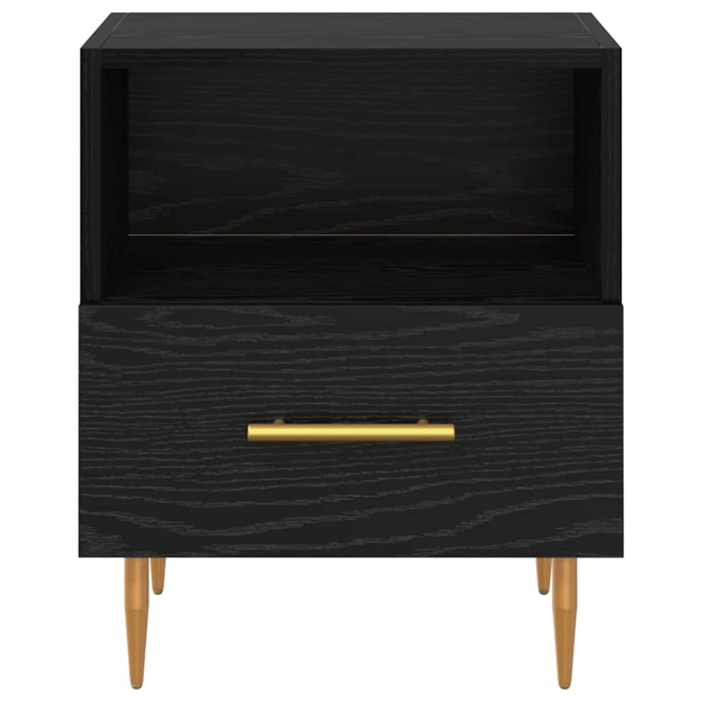Nachttisch 2 Stk. Schwarz 40 x 35 x 47,5 cm Holzwerkstoff