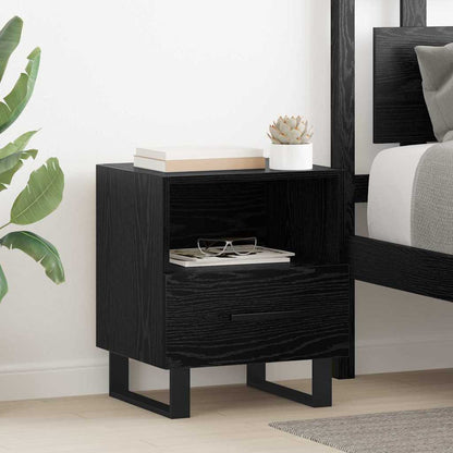 Nachttisch 2 Stk. Schwarz Eichen-Optik 40 x 35 x 47,5 cm