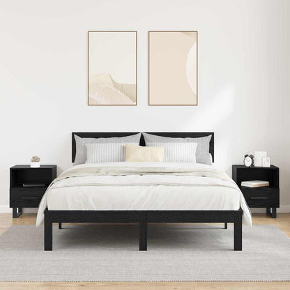 Nachttisch 2 Stk. Schwarz Eichen-Optik 40 x 35 x 47,5 cm