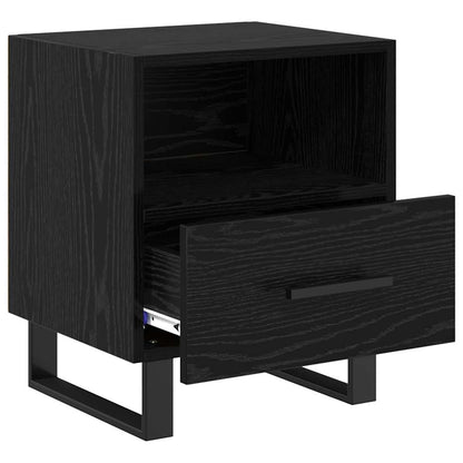 Nachttisch 2 Stk. Schwarz Eichen-Optik 40 x 35 x 47,5 cm