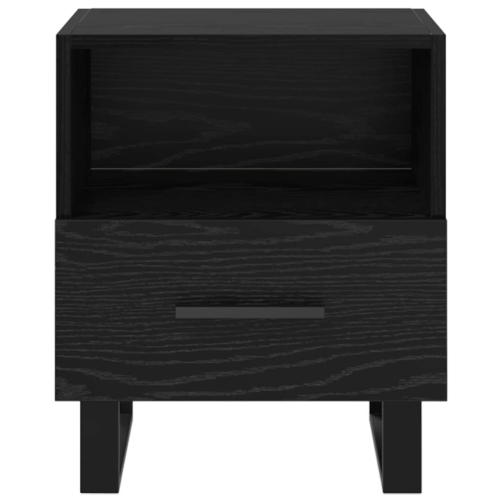 Nachttisch 2 Stk. Schwarz Eichen-Optik 40 x 35 x 47,5 cm