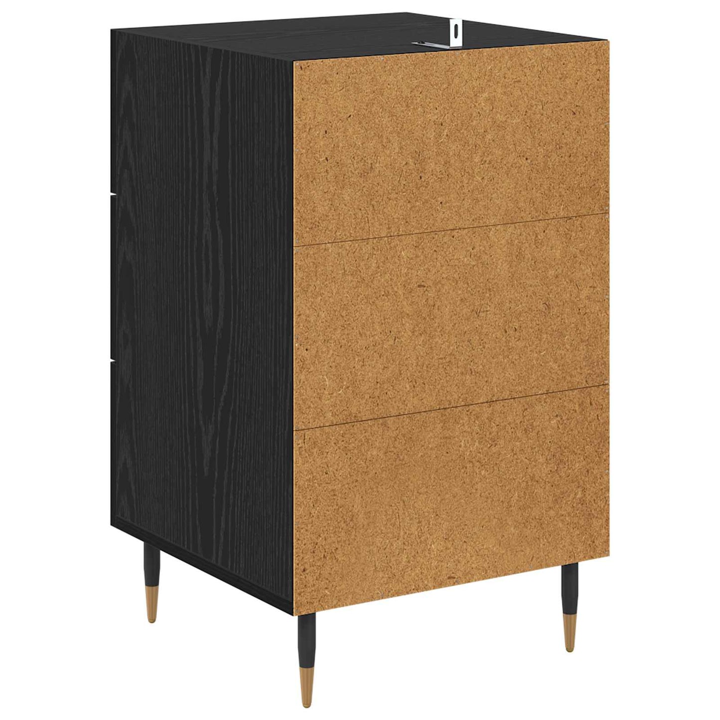 Nachttisch Schwarz Eichen-Optik 40 x 40 x 66 cm Holzwerkstoff