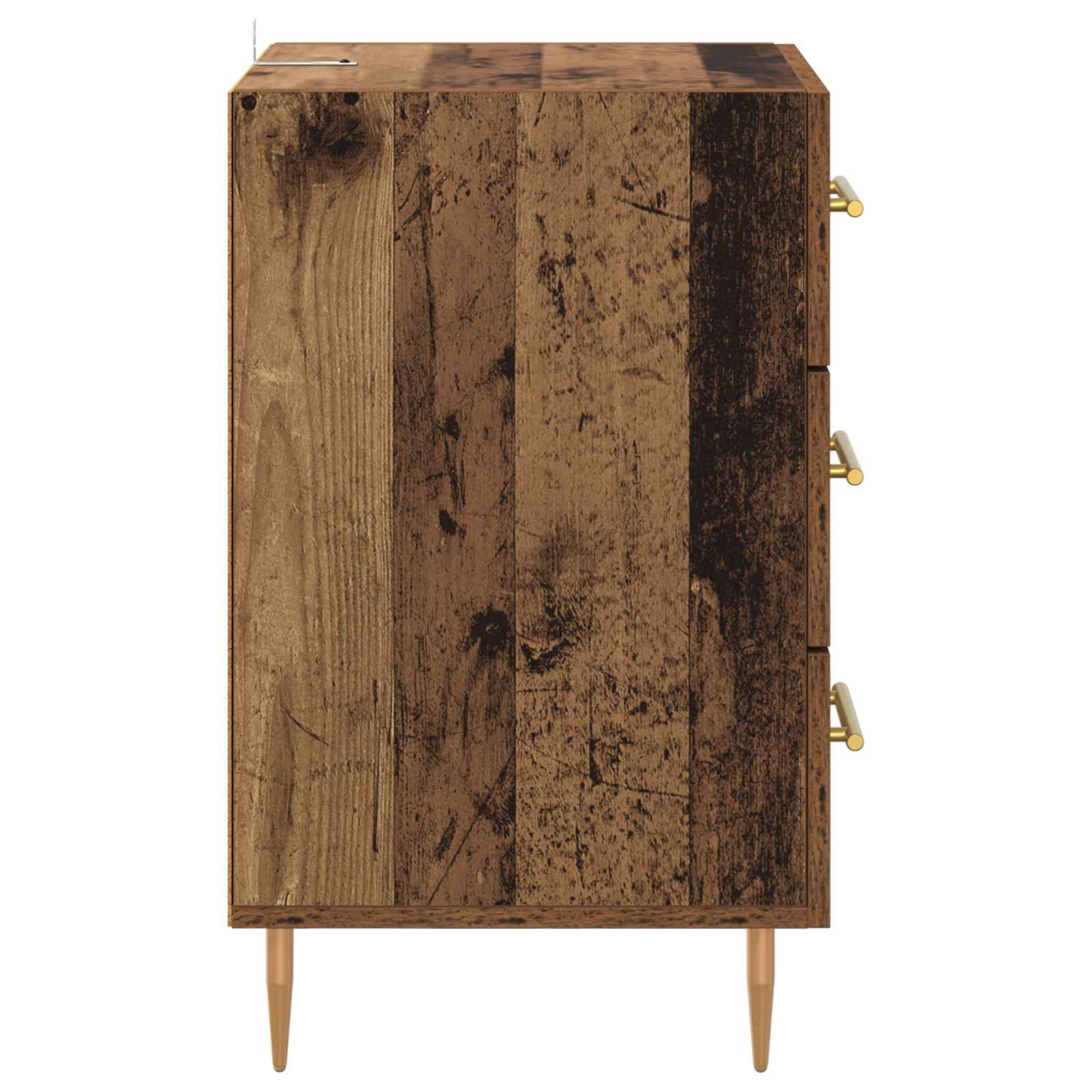 Nachttisch Altholz 40 x 40 x 66 cm Holzwerkstoff