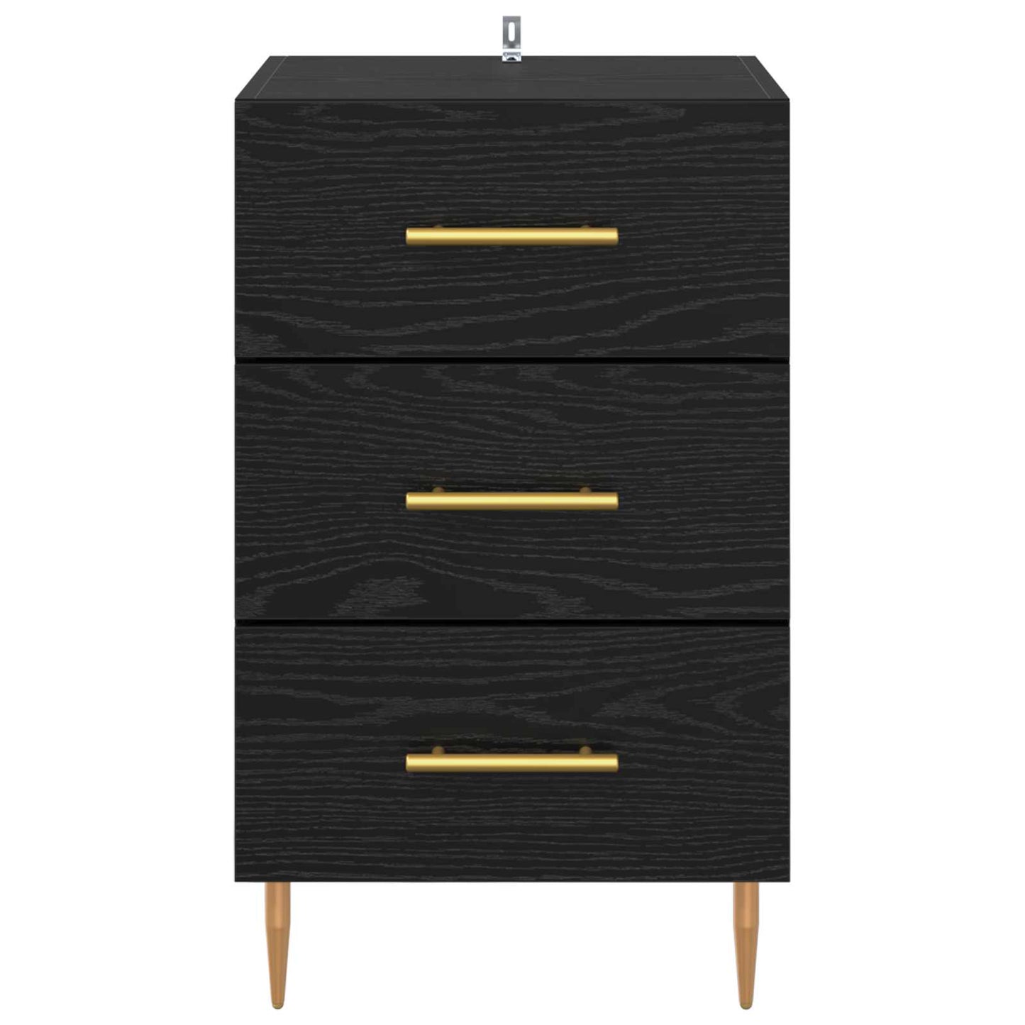 Nachttisch Schwarz Eichen-Optik 40 x 40 x 66 cm Holzwerkstoff