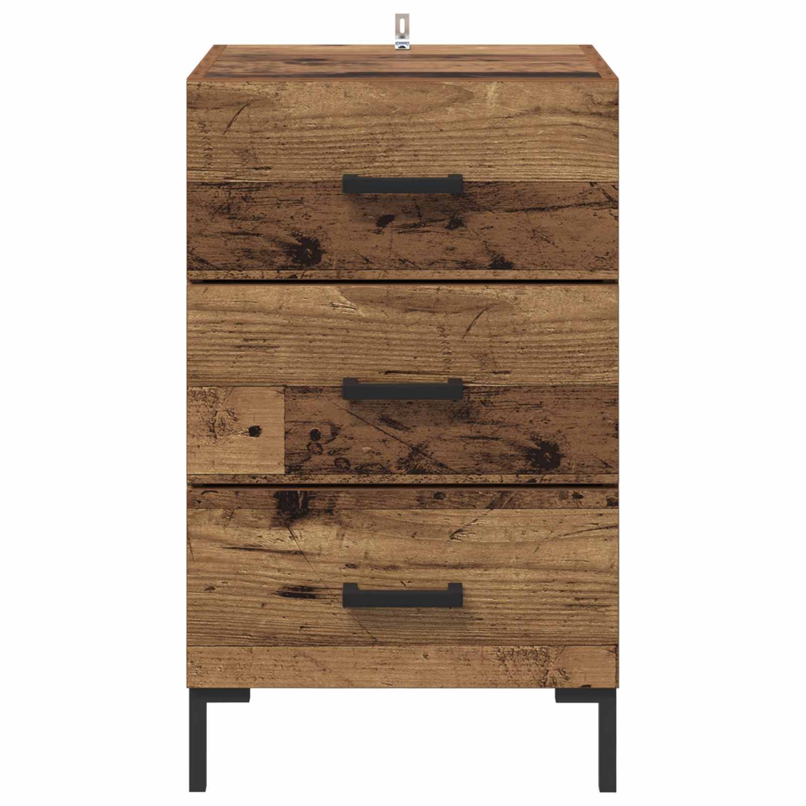 Nachttisch Altholz 40 x 40 x 66 cm Holzwerkstoff