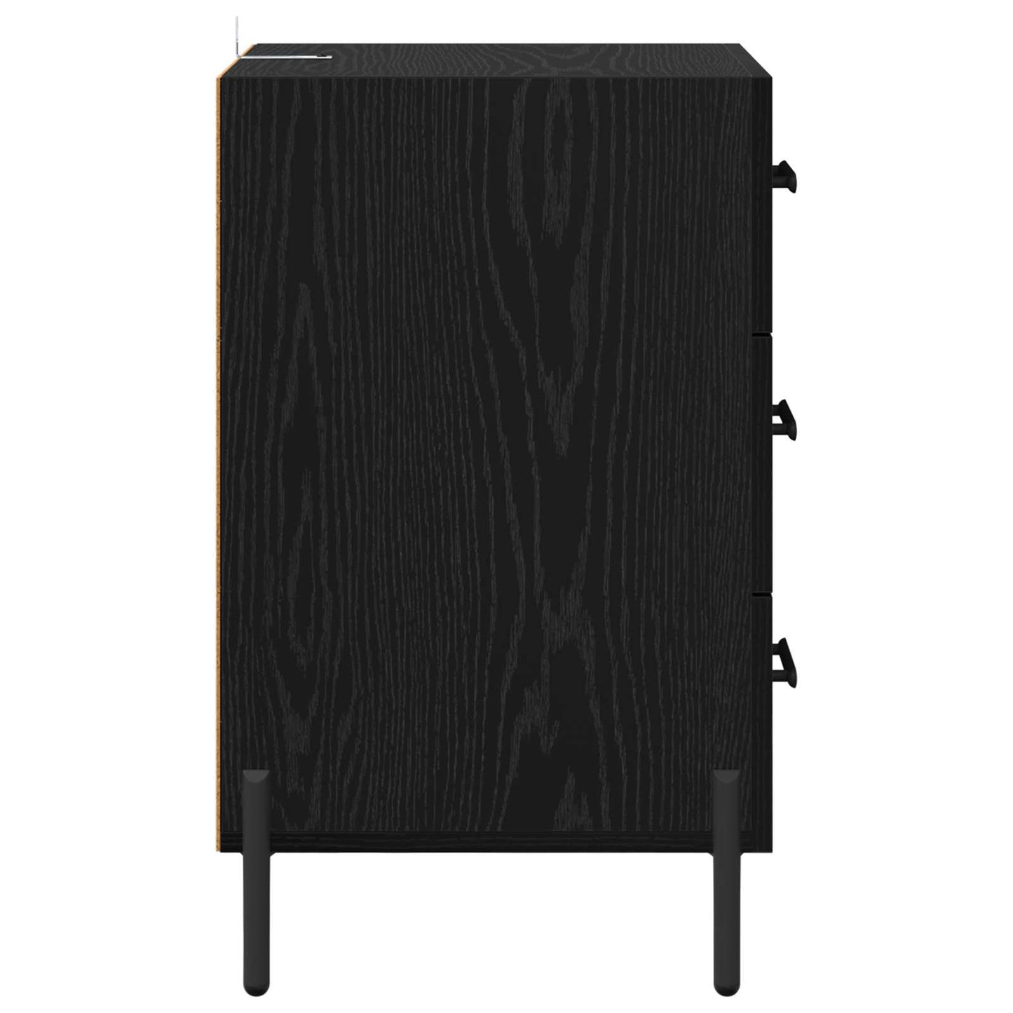 Nachttisch Schwarz Eichen-Optik 40 x 40 x 66 cm Holzwerkstoff