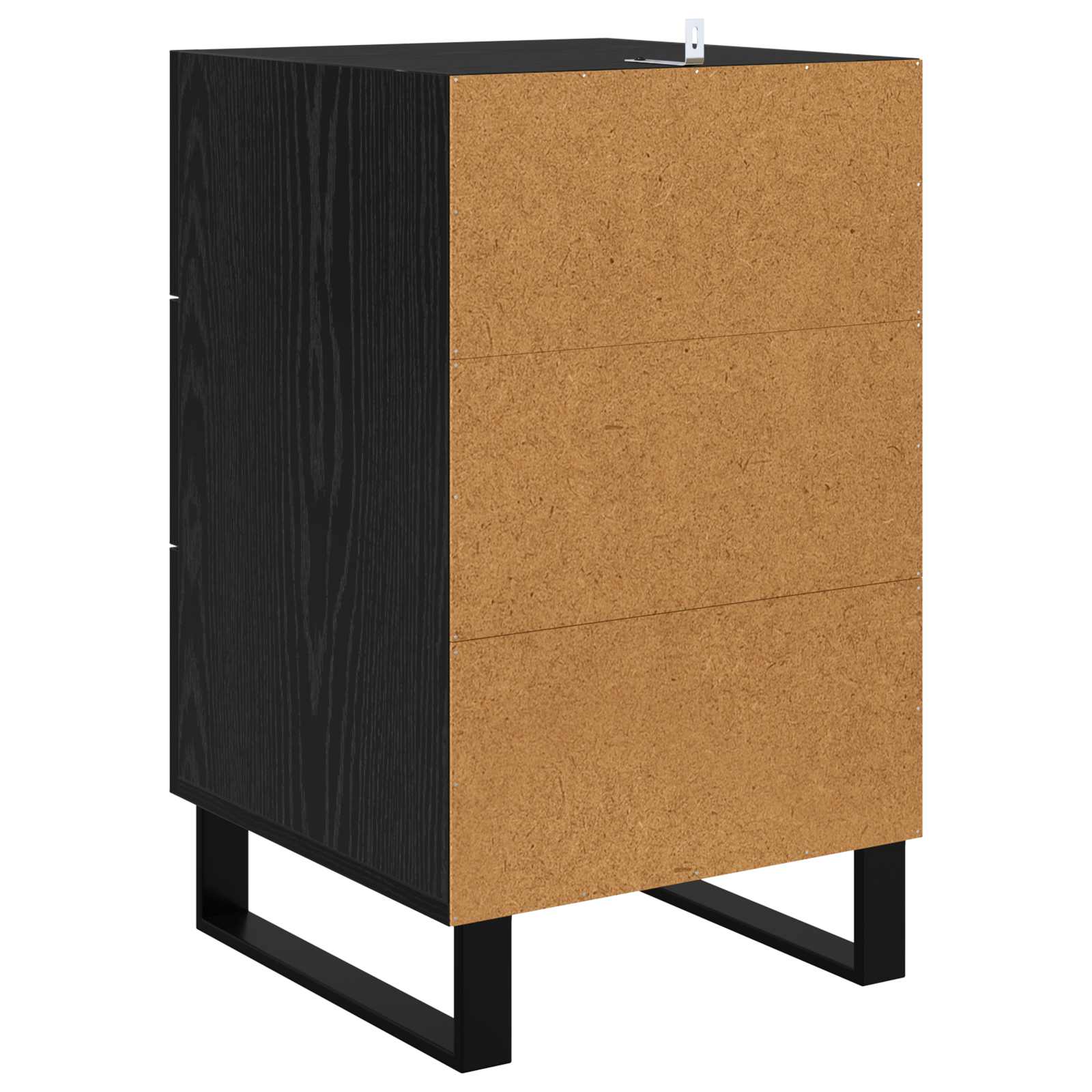 Nachttisch Schwarz Eichen-Optik 40 x 40 x 66 cm Holzwerkstoff