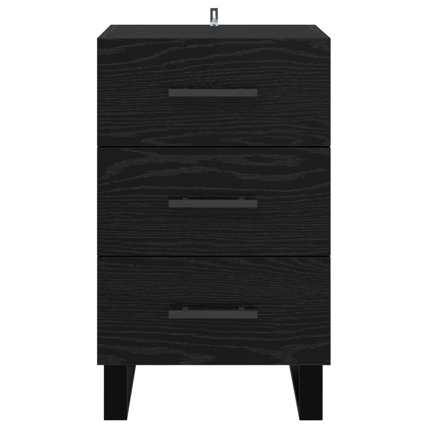 Nachttisch Schwarz Eichen-Optik 40 x 40 x 66 cm Holzwerkstoff