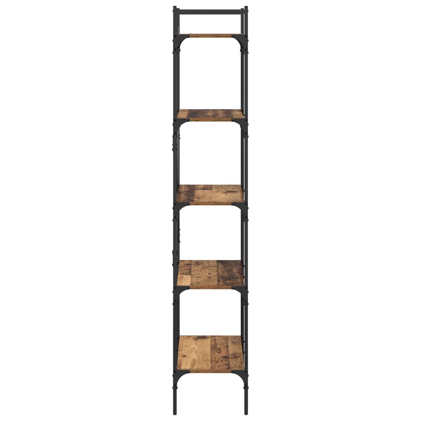 Bücherregal 5 Ebenen 56 x 32 x 174 cm Holzwerkstoff Altholz