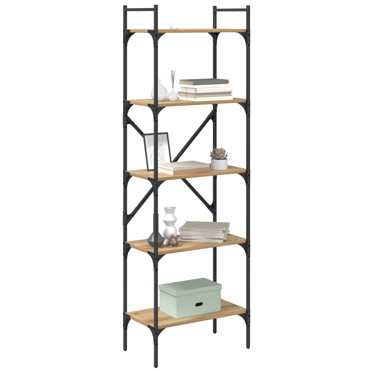 Bücherregal 5 Ebenen 56 x 32 x 174 cm Holzwerkstoff