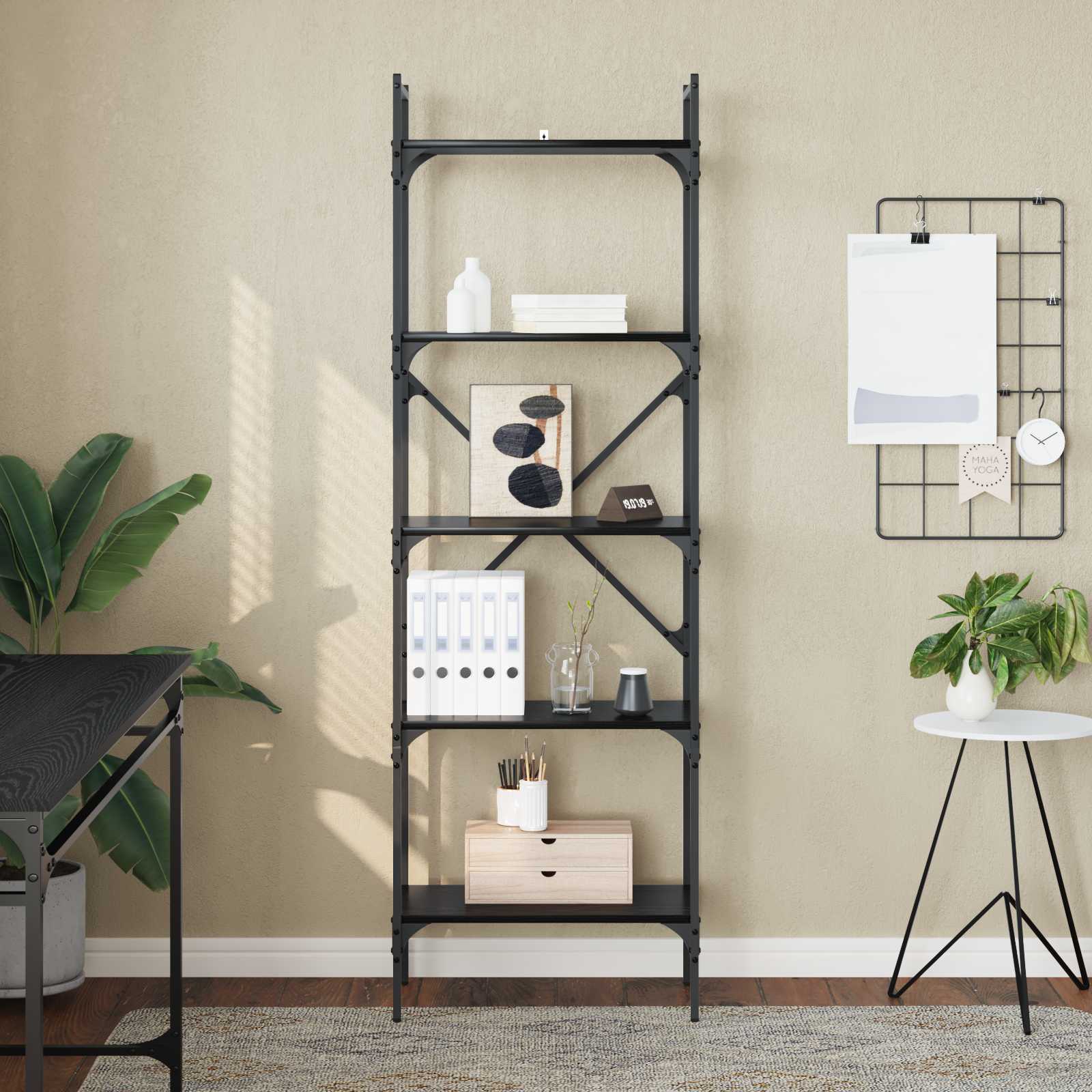 Bücherregal 5 Ebenen 56 x 32 x 174 cm Holzwerkstoff
