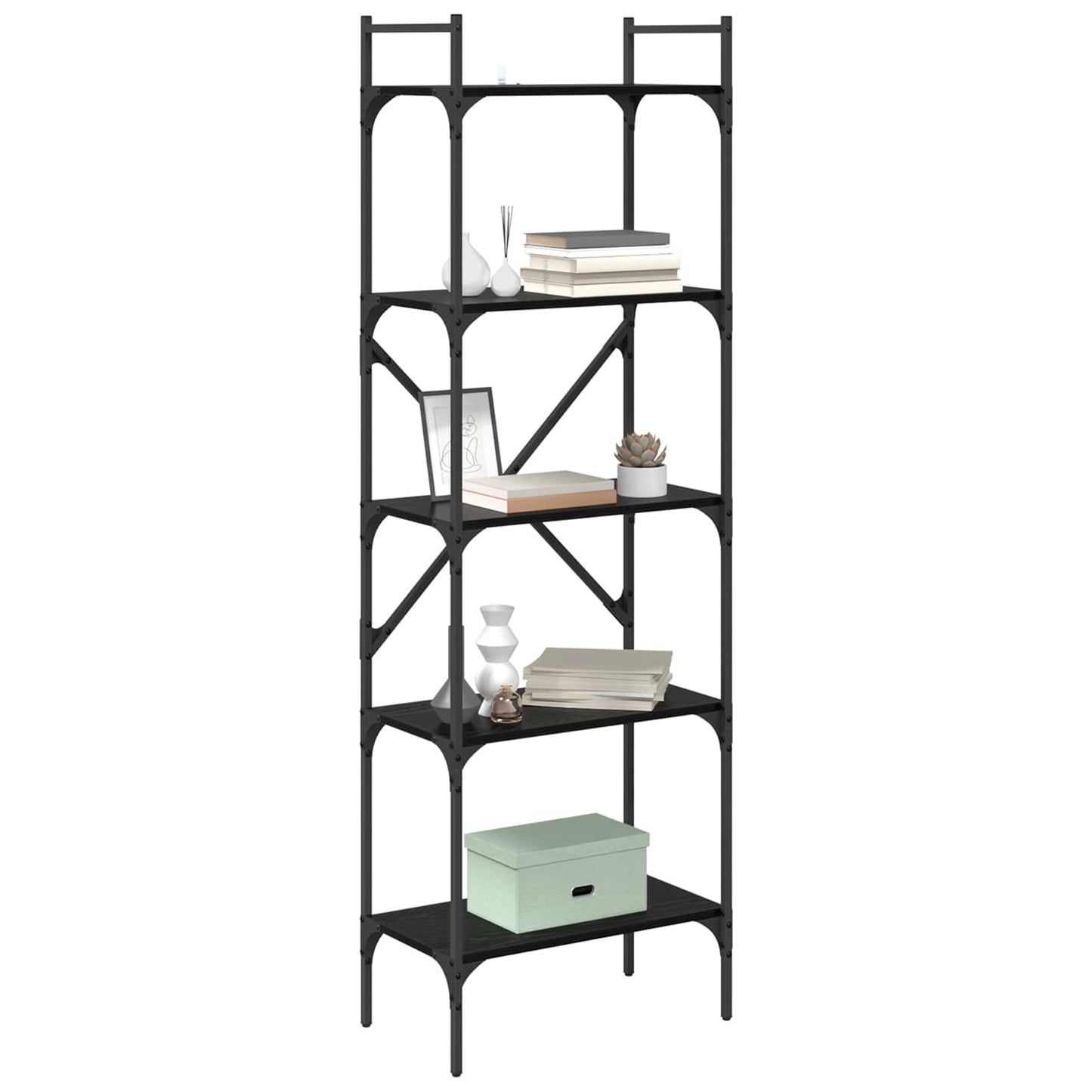 Bücherregal 5 Ebenen 56 x 32 x 174 cm Holzwerkstoff