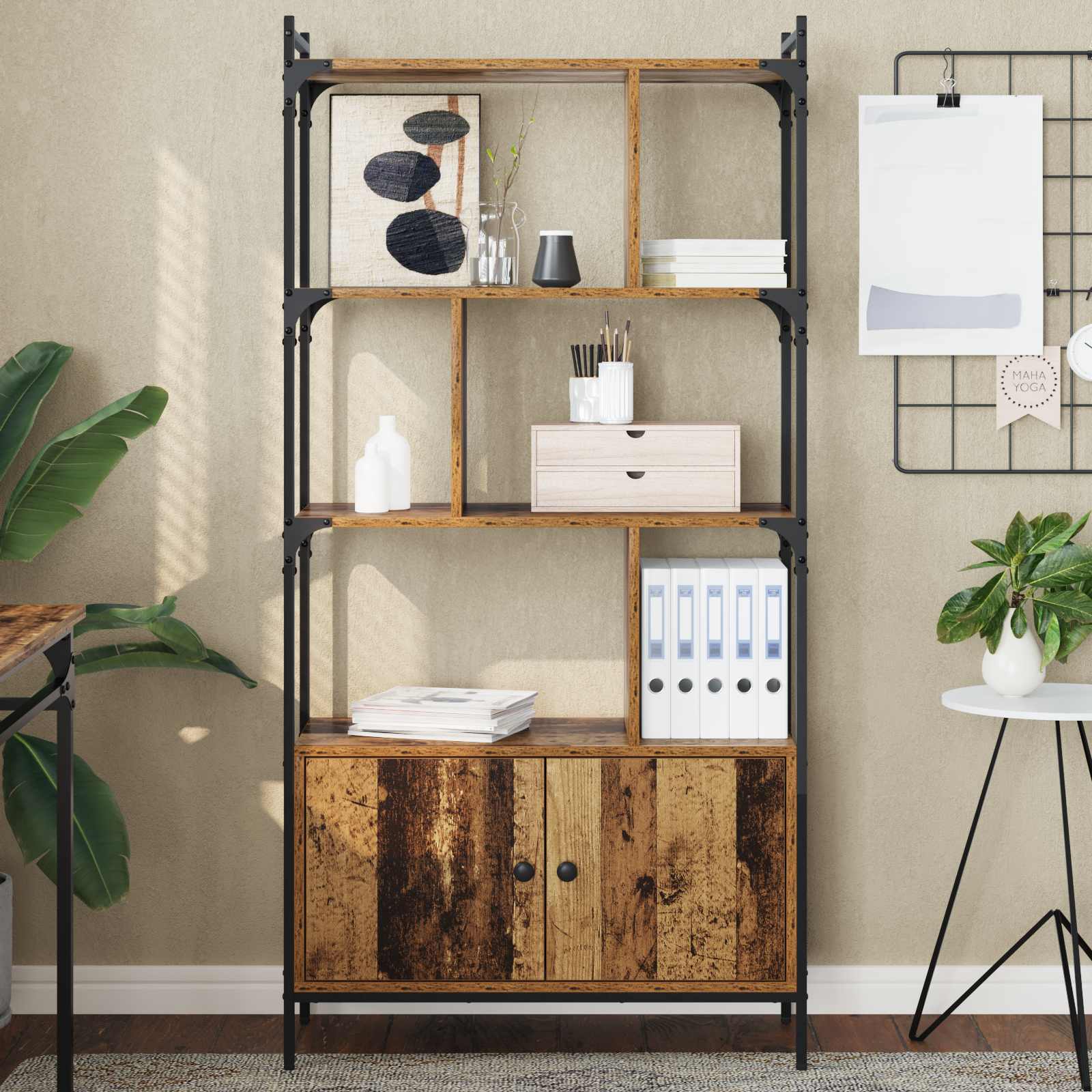 Bücherregal 6 Ebenen 76,5 x 30 x 154,5 cm Holzwerkstoff