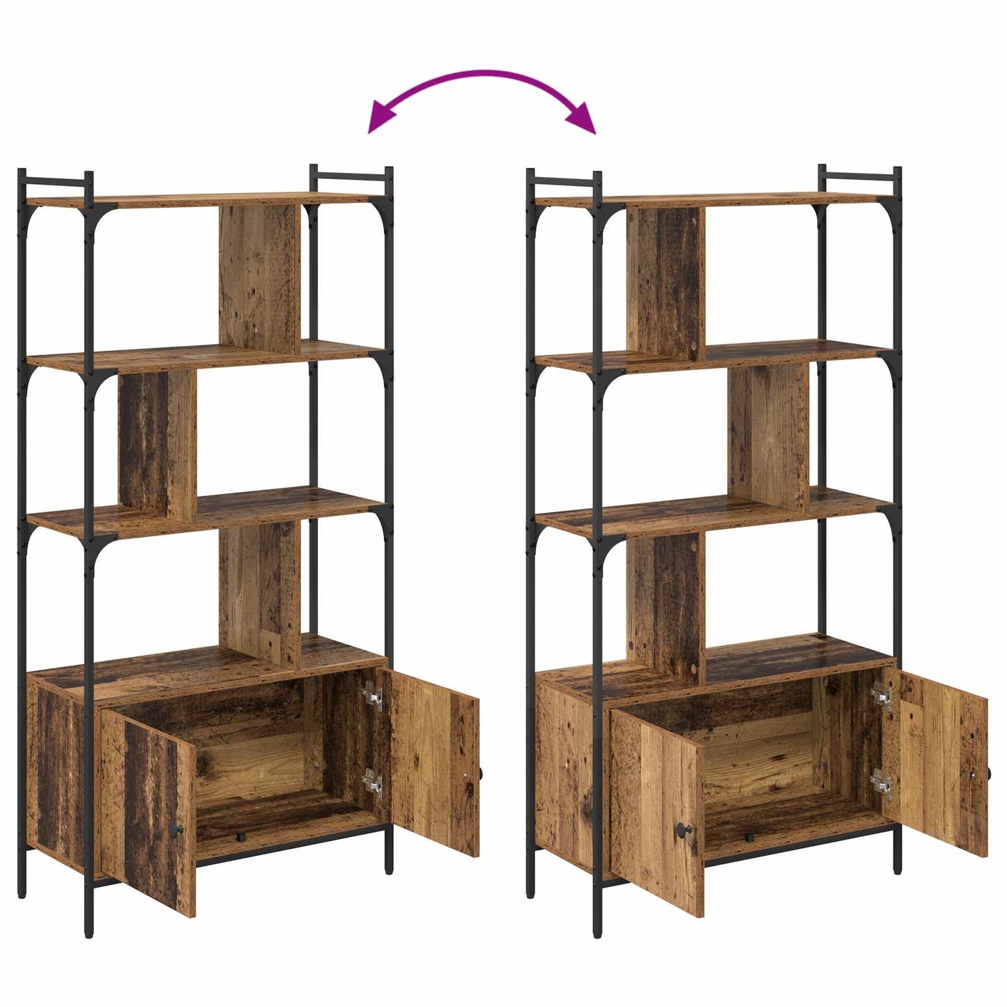 Bücherregal 6 Ebenen 76,5 x 30 x 154,5 cm Holzwerkstoff