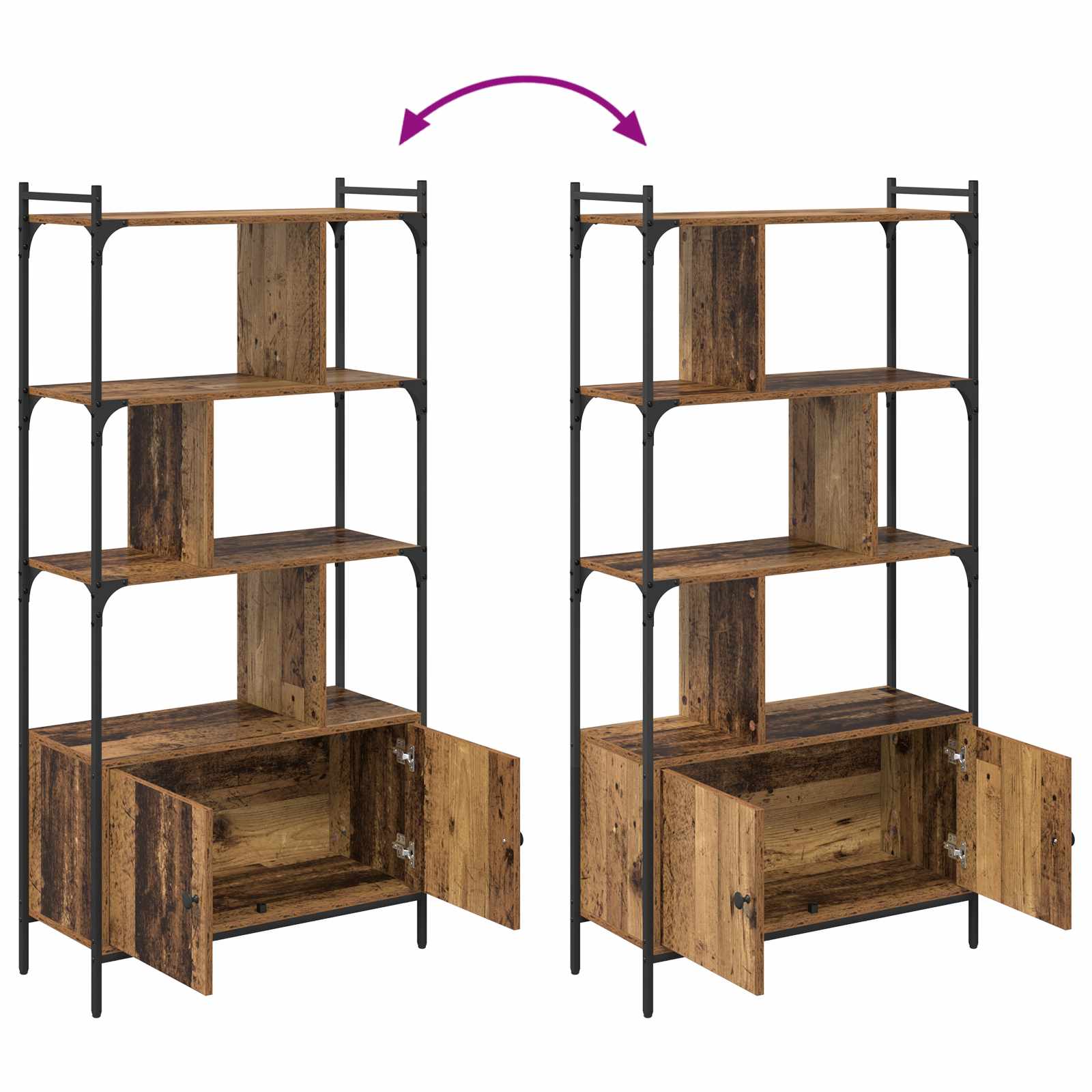 Bücherregal 6 Ebenen 76,5 x 30 x 154,5 cm Holzwerkstoff
