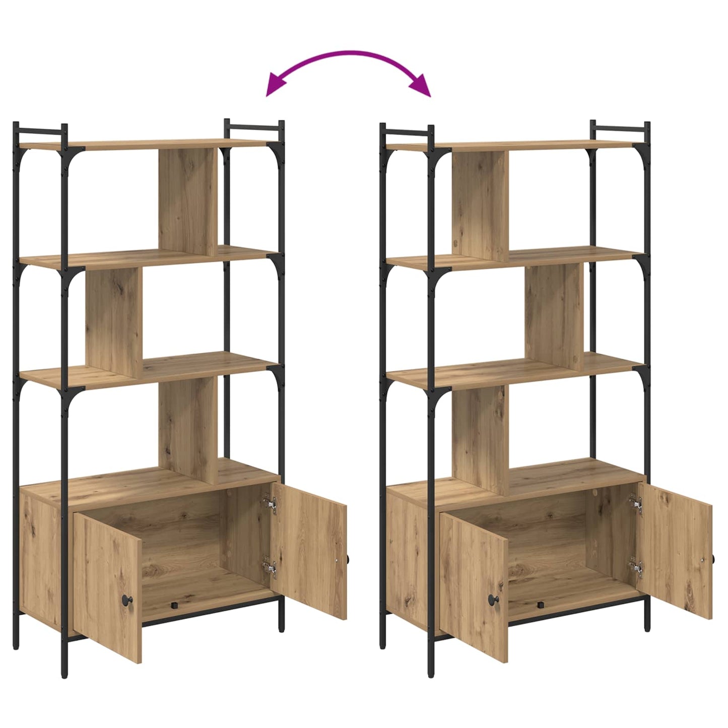 Bücherregal 6 Ebenen 76,5 x 30 x 154,5 cm Holzwerkstoff