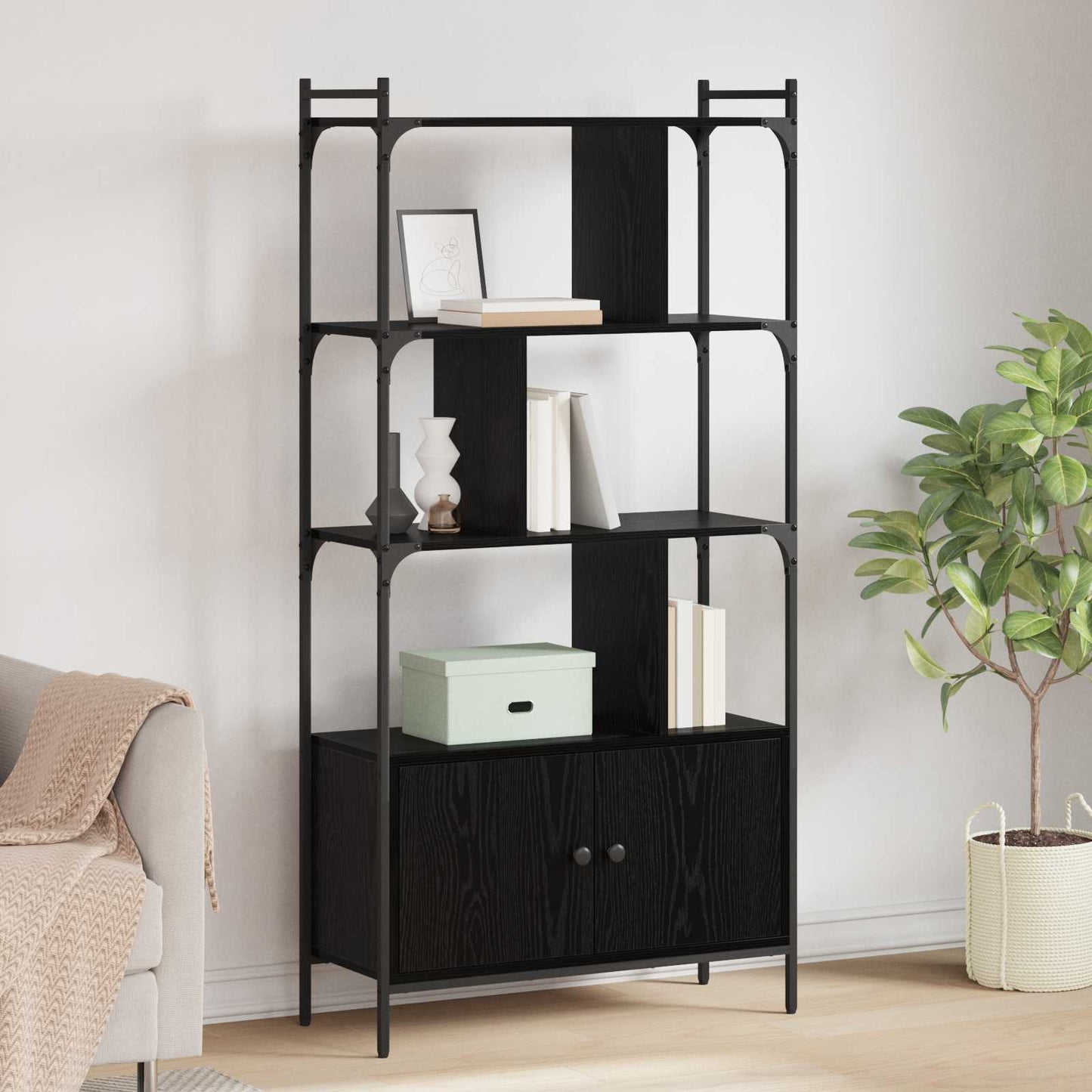 Bücherregal 6 Ebenen 76,5 x 30 x 154,5 cm Holzwerkstoff