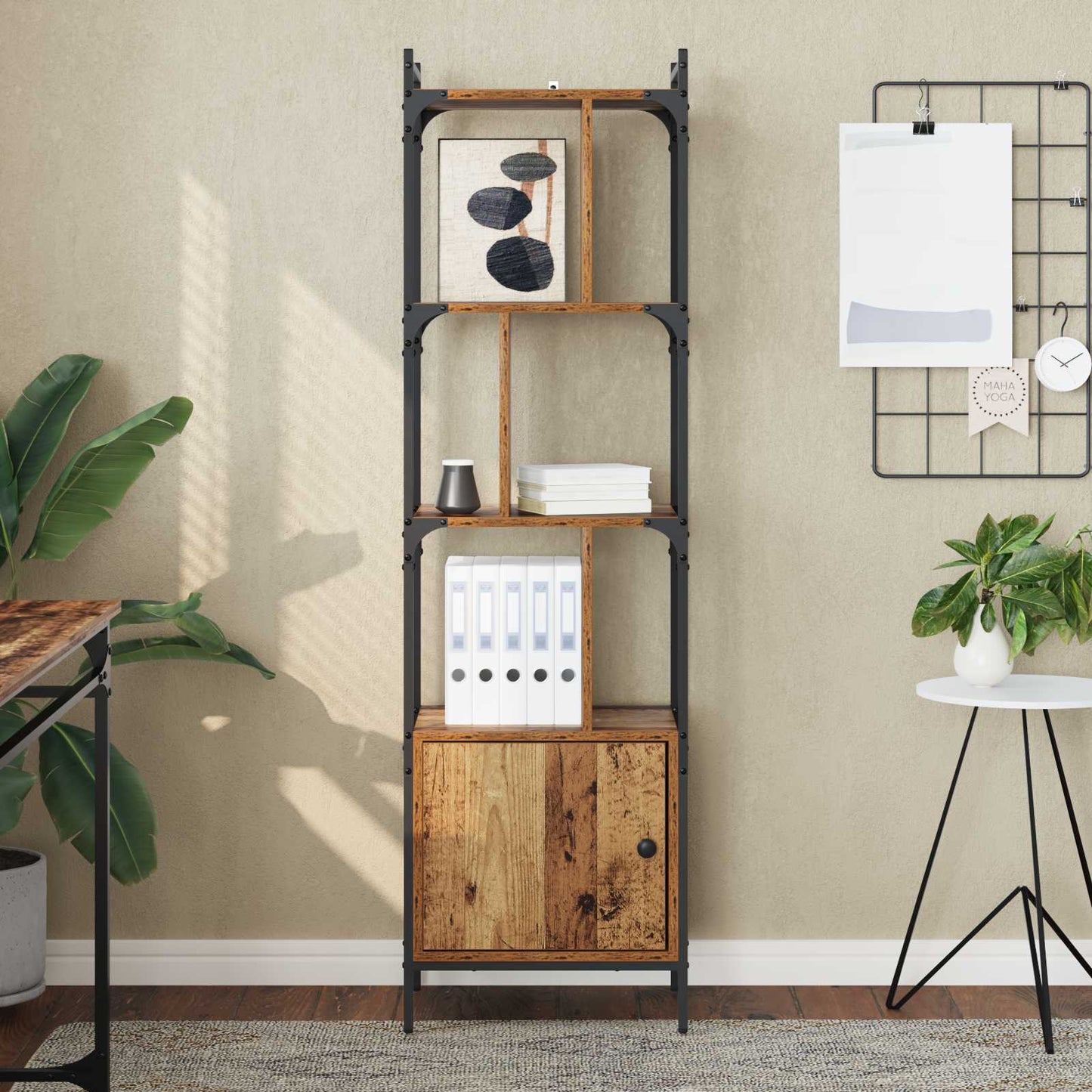Bücherregal 6 Ebenen 44,5 x 30 x 154,5 cm Holzwerkstoff Altholz