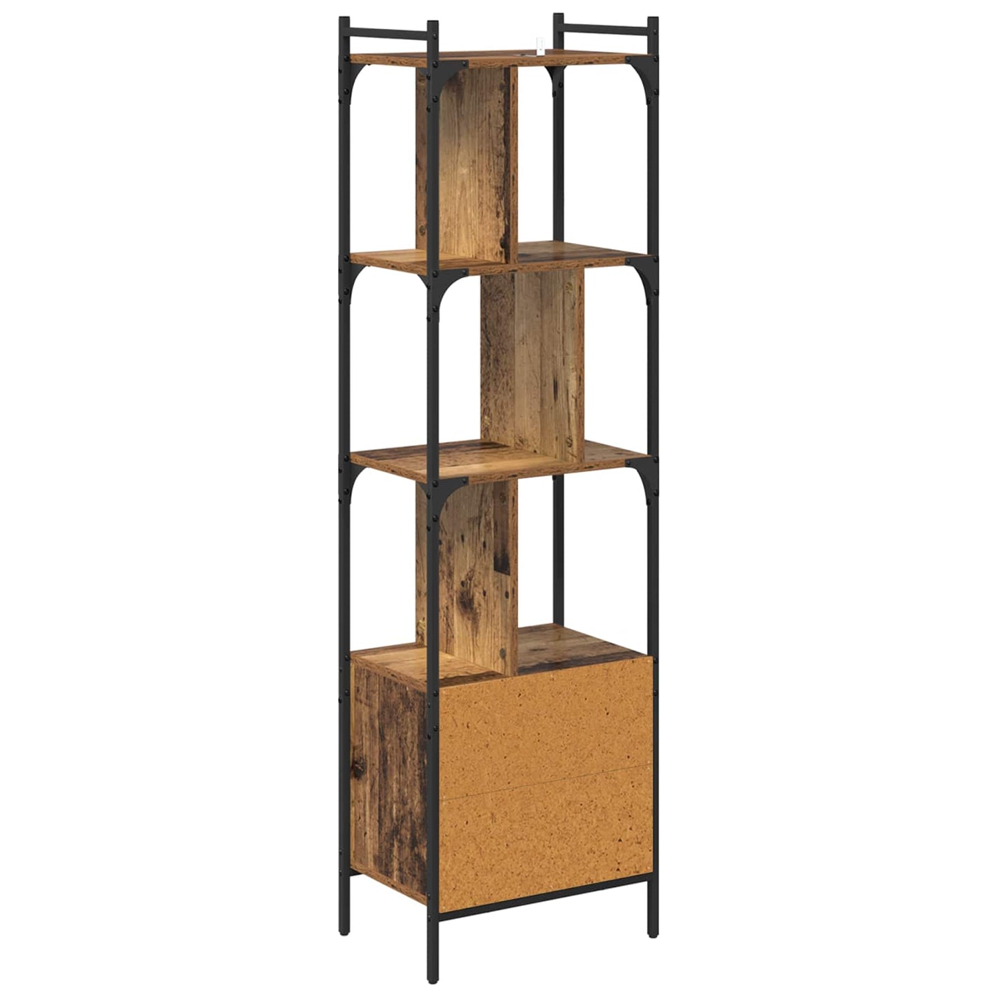 Bücherregal 6 Ebenen 44,5 x 30 x 154,5 cm Holzwerkstoff Altholz