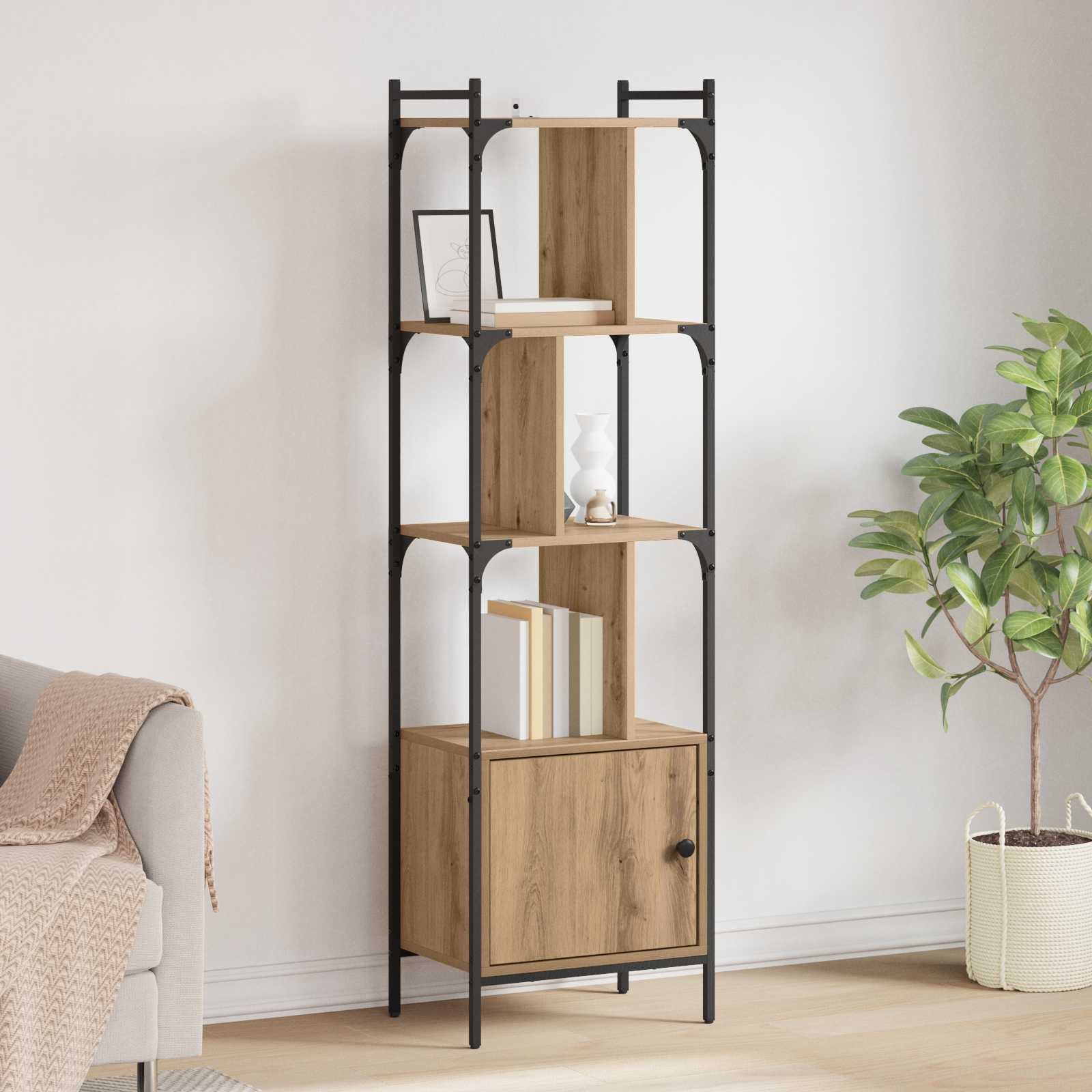 Bücherregal 6 Ebenen 44,5 x 30 x 154,5 cm Holzwerkstoff