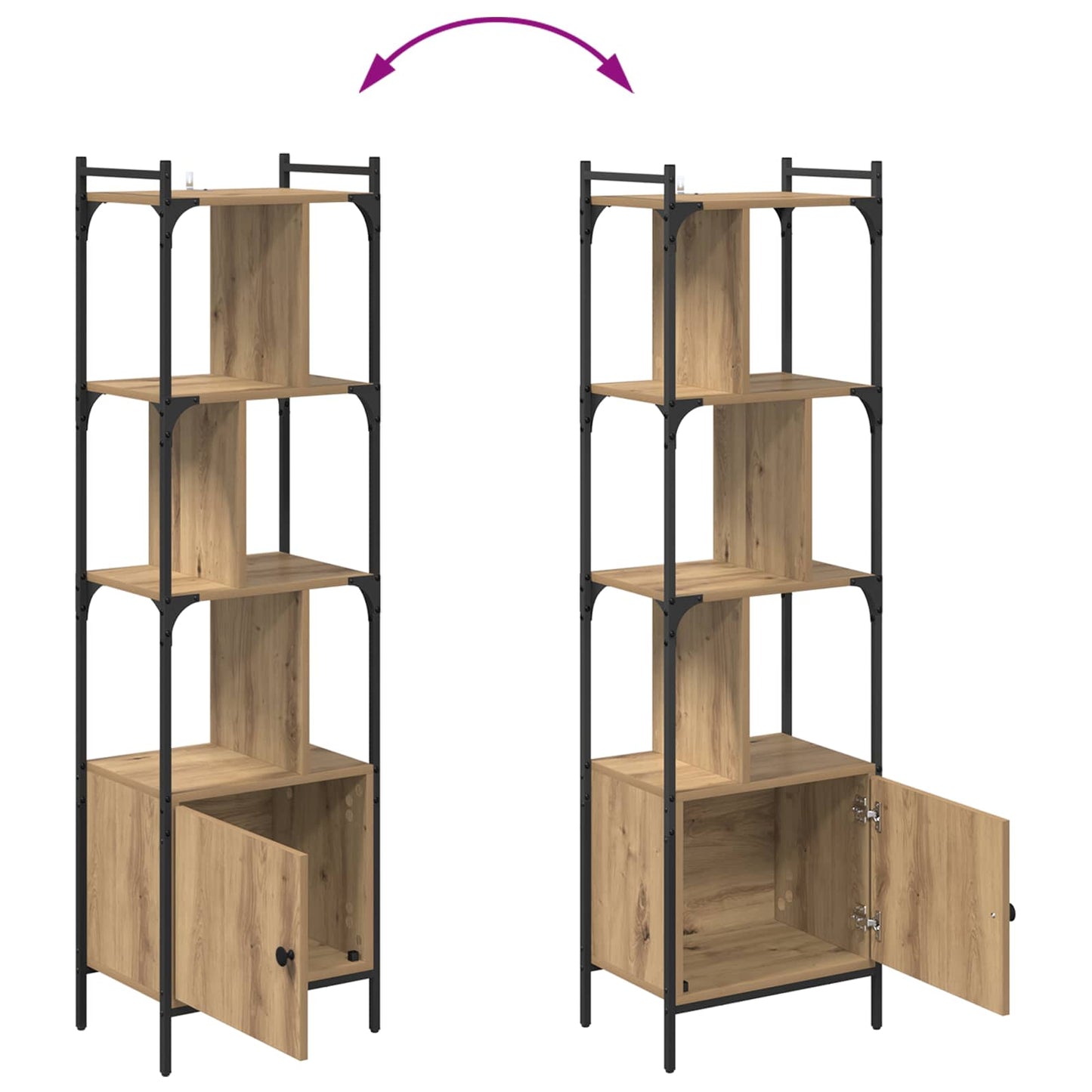Bücherregal 6 Ebenen 44,5 x 30 x 154,5 cm Holzwerkstoff