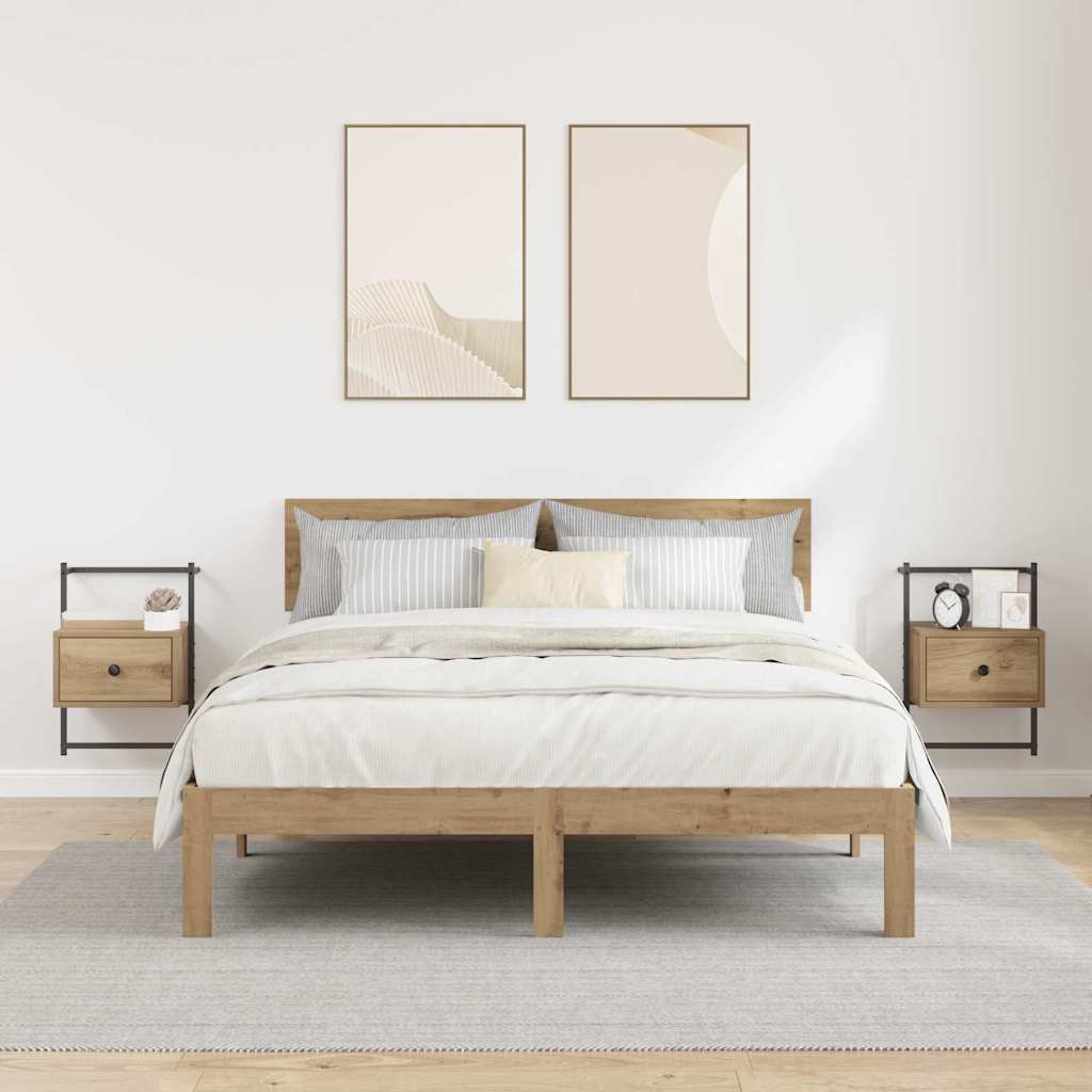 Nachttisch 2 Stk. Artisan-Eiche 35 x 30 x 51 cm Holzwerkstoff