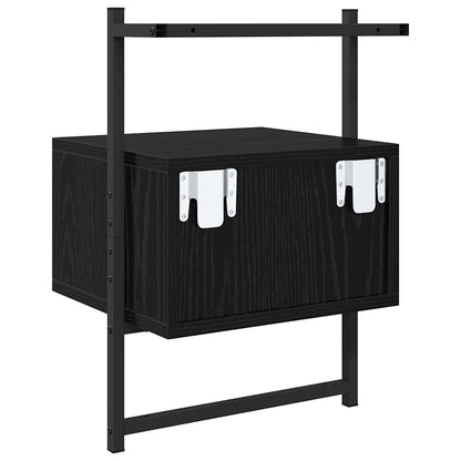 Nachttisch 2 Stk. Schwarz Eichen-Optik 35 x 30 x 51 cm